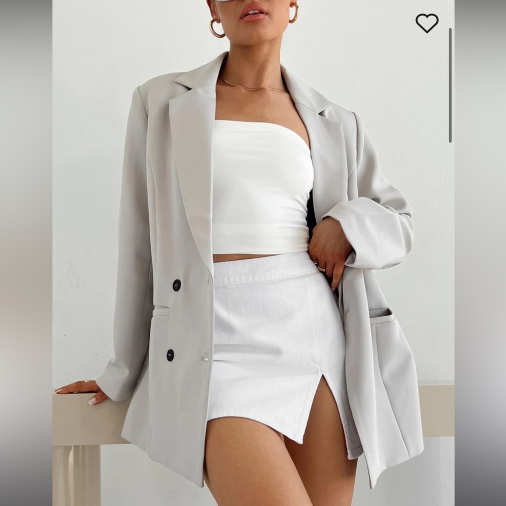 Princess Polly lola mini skirt white